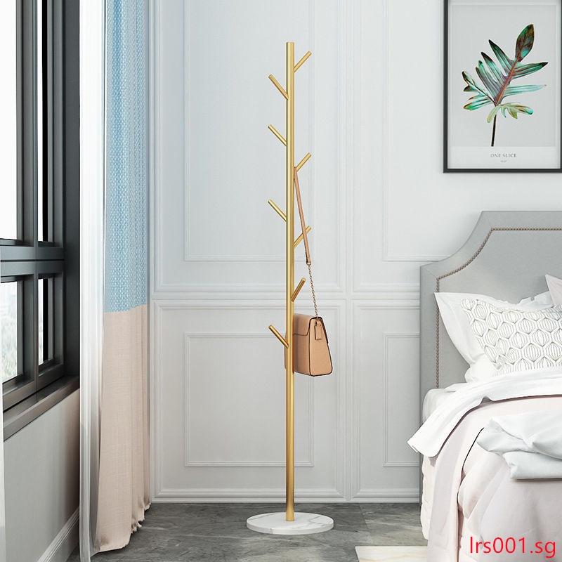【SG stock Fast Shipping】Marble Coat Rack Simple Drying Floor Bedroom ...