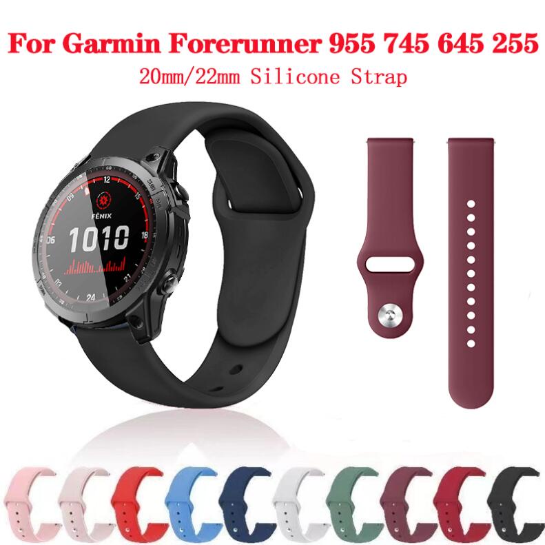 Garmin Forerunner 255 245 645 158 745 955 Silicone Strap Sports Bracelet band For Garmin Forerunner