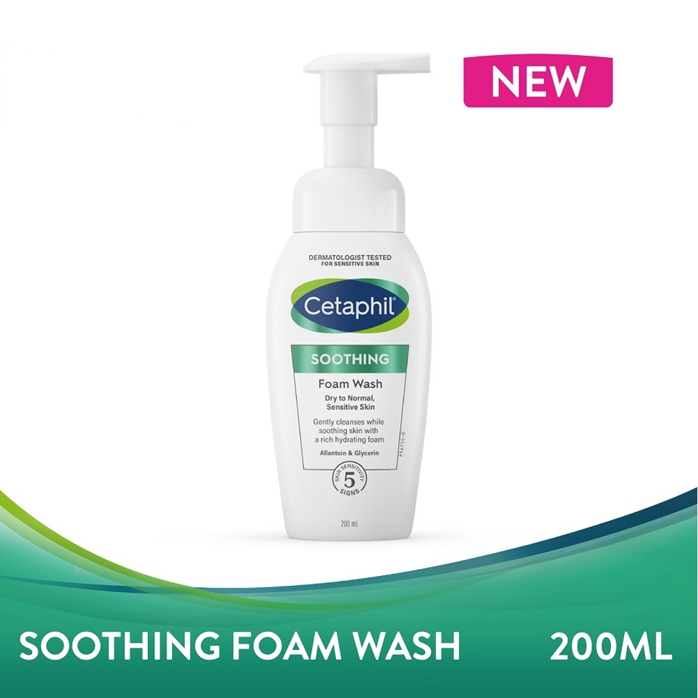 Cetaphil Soothing Foam Wash Cloud Cleansing Amino Acid Active Cleansing Facial Cleanser 200ml