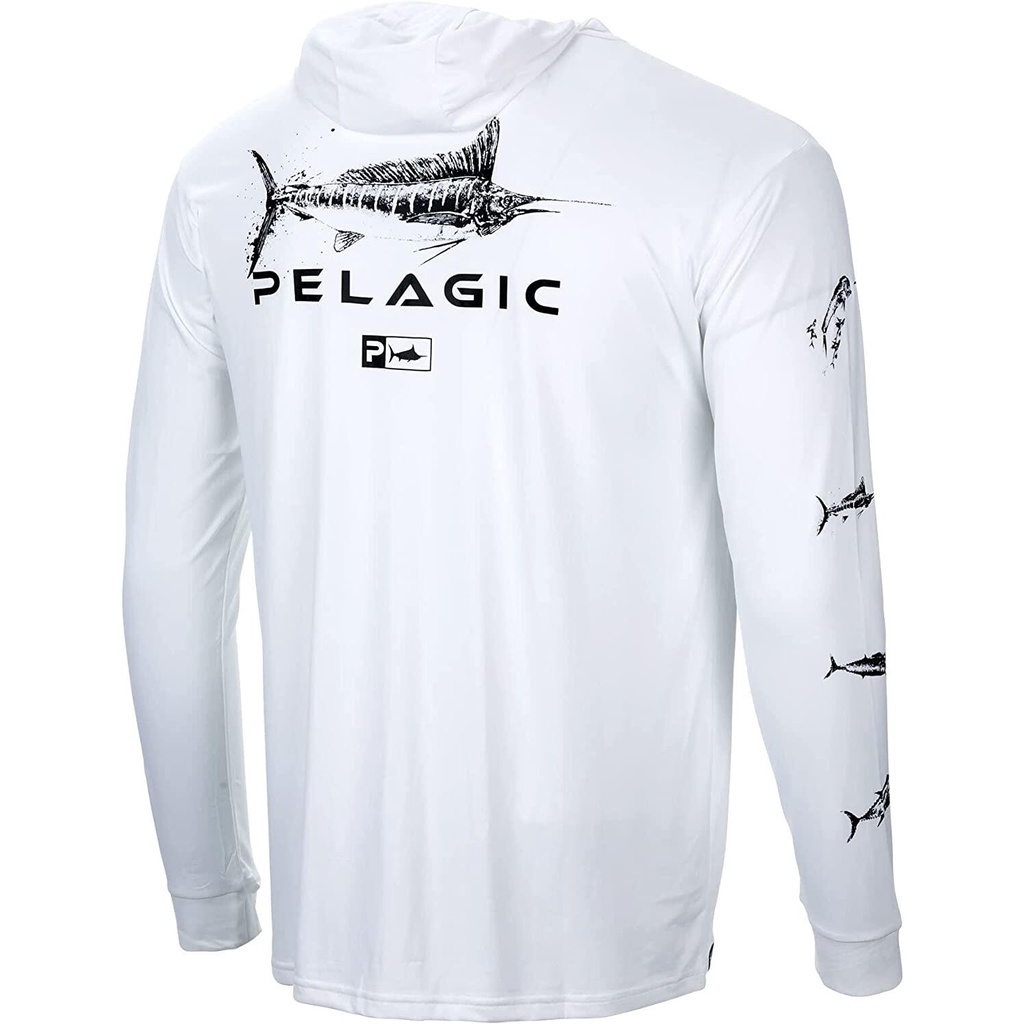 PELAGIC Aquatek Gyotaku Camouflage Long Sleeve Fishing Shirts with