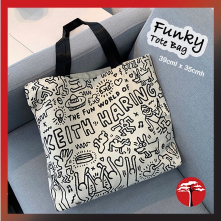 Keith Haring Pocketable Tote Bag