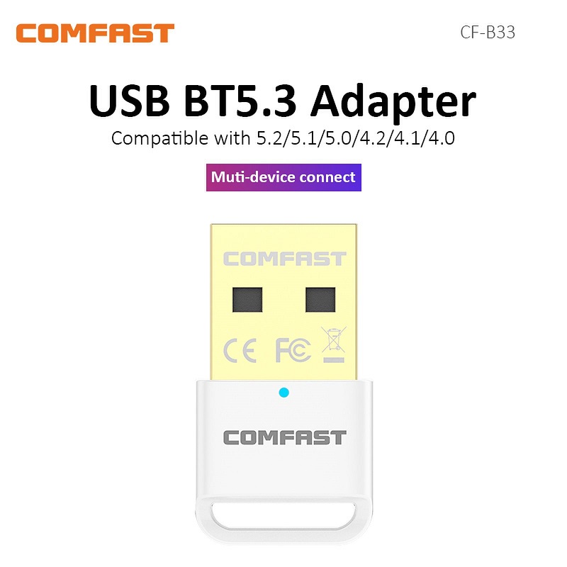 Bluetooth Transmitter BT5.3 COMFAST USB Mini Dongle Plug And Play For ...