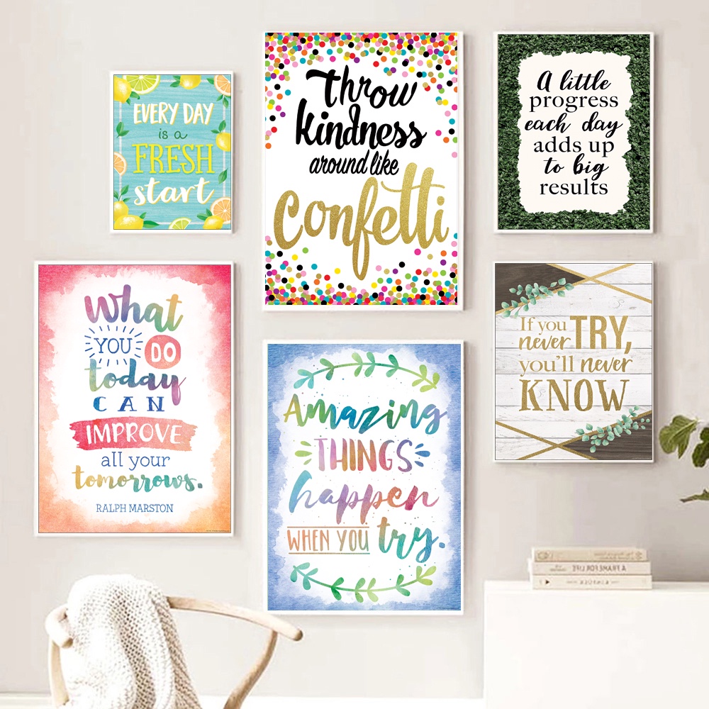 Motivational Poster Striving Power Canvas Painting Study Decoration ...