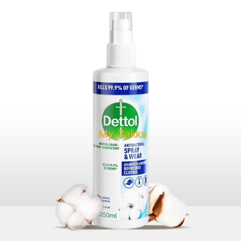 Dettol Spray & Wear Fabric Disinfectant Fresh Cotton 250ml Shopee