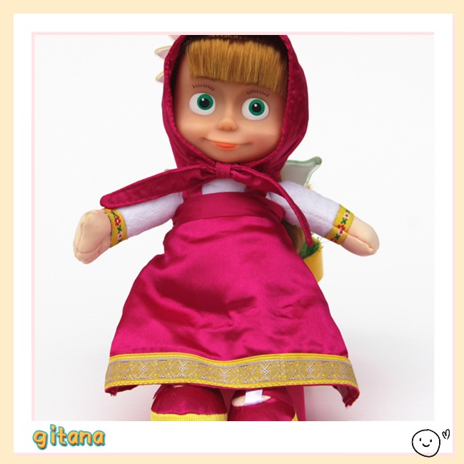 24 Hours To Deliver Goods27 Cm Stuffed Doll Masha Russian Squeeze Talking Sing Smart Cartoon Toy 