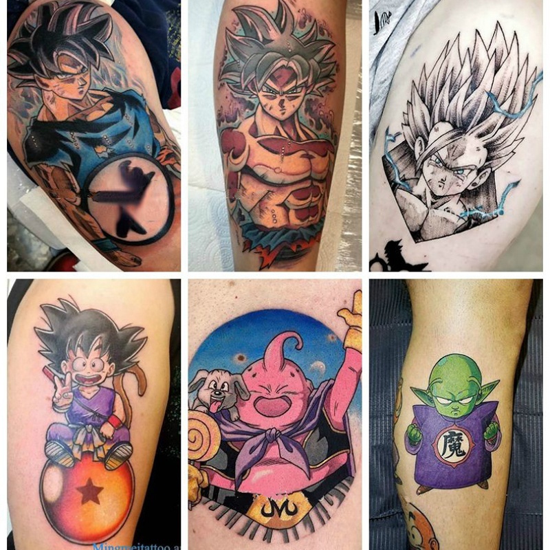 Anime Dragon Ball Fake Tattoo Sticker Waterproof Temporary Tattoo Body ...