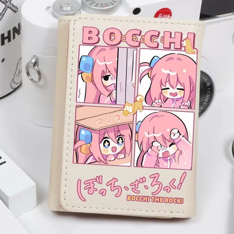Bocchi The Rock Short Wallet Anime Print Wallet Women Cute Trifold