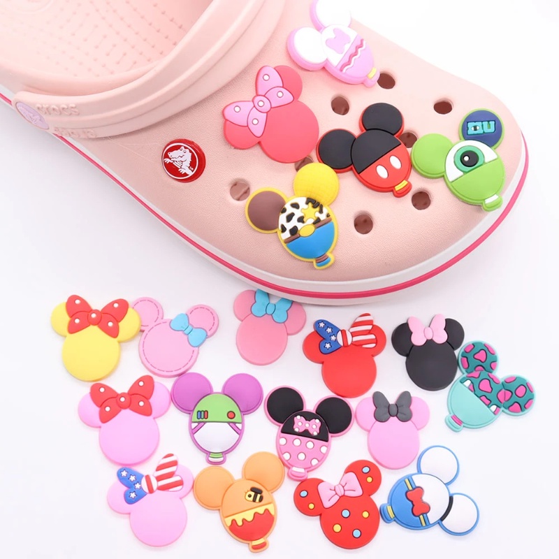 Cartoon Mickey Mouse Jibbitz Croc Buzz Lightyear Shoe Charms Disney Minnie Jibits Croc Winnie