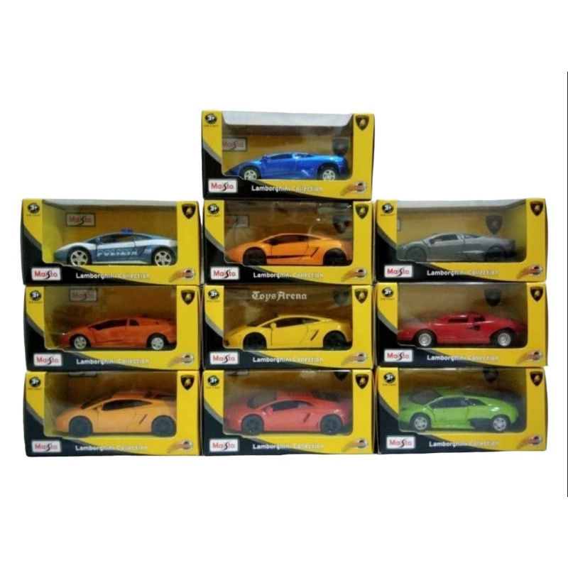 Maisto Lamborghini Collection Diecast Car Lamborghini Aventador Gallardo Countach Reveton Murcielago Die cast Miniature Car Display Shopee Singapore