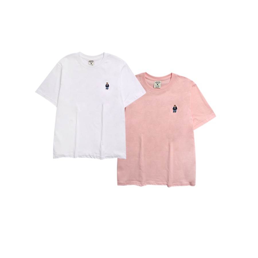 【韓国 WHO.A.U】Steve Embroidery ShortSleeve T-shirt[B] Steve Embroidery ShortSleeve T-shirt[B] - 후아유닷컴