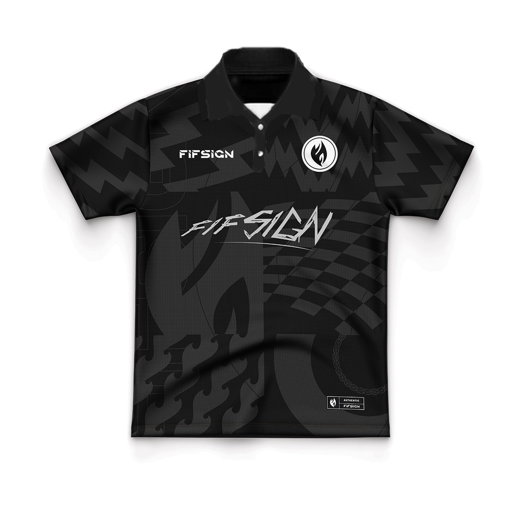 FIFSIGN DARK GEO RETRO COLLAR JERSEY Shopee Singapore