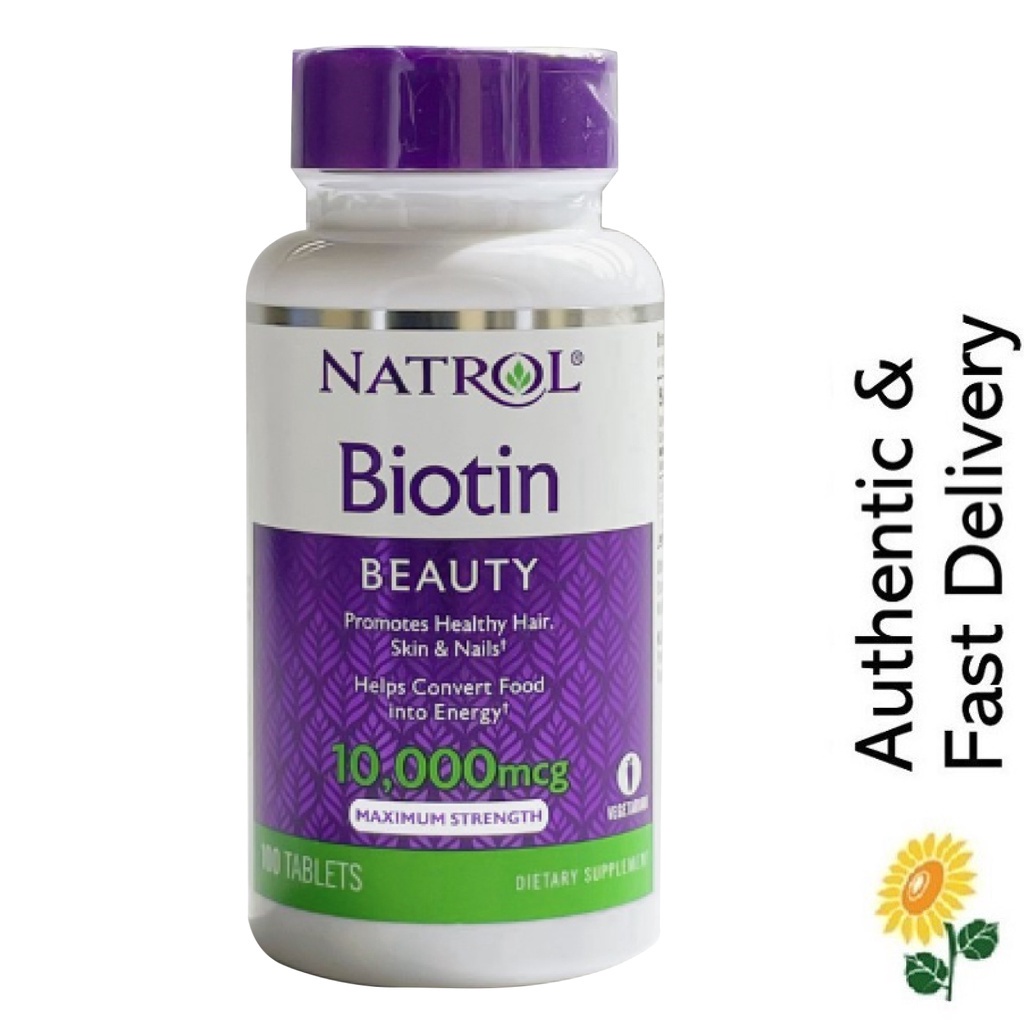 [SG] Natrol Biotin 10,000 mcg [Healthy Hair, Skin & Nails | Energy] Strawberry / Original