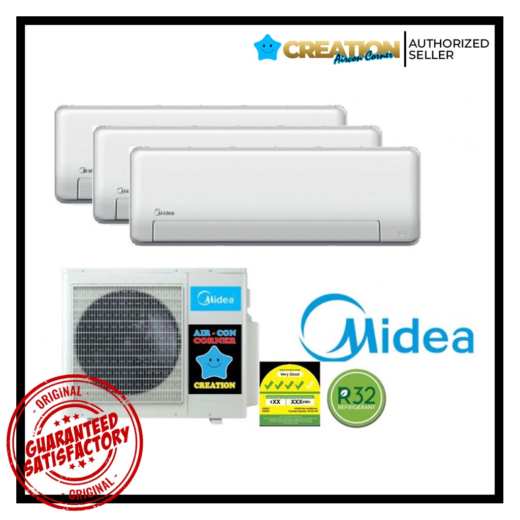 MIDEA Sys 3 (18+9x2) 4ticksR32 All Easy Pro Inverter wall mounted Air