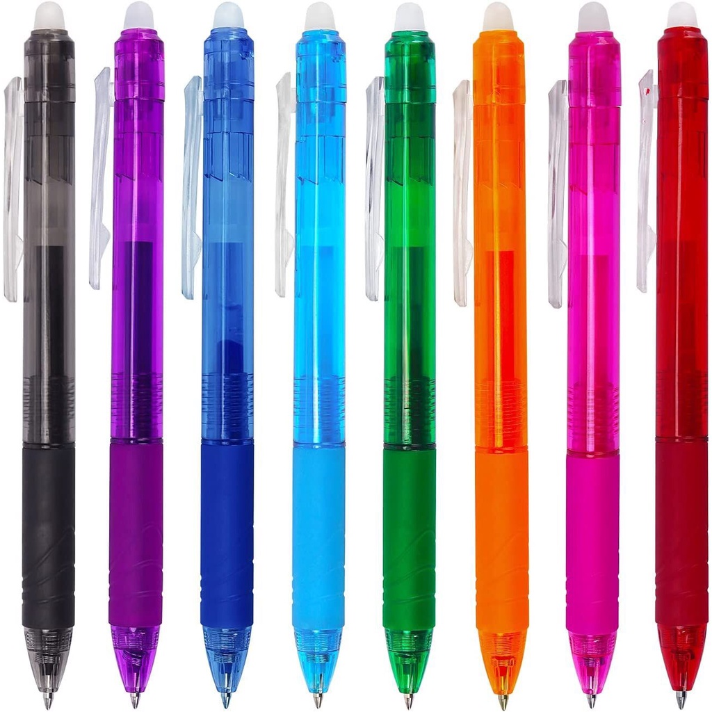 8 Color Retractable Ballpoint Pen 1PCS Press Erasable Pen Washable ...