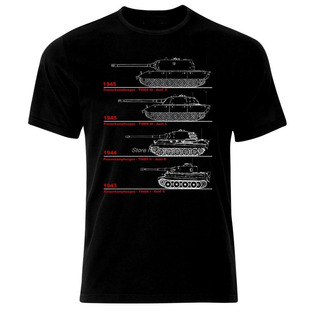 Tiger Tank Blueprint German Army Panzer WW2 Wehrmacht Men T-Shirt Men ...