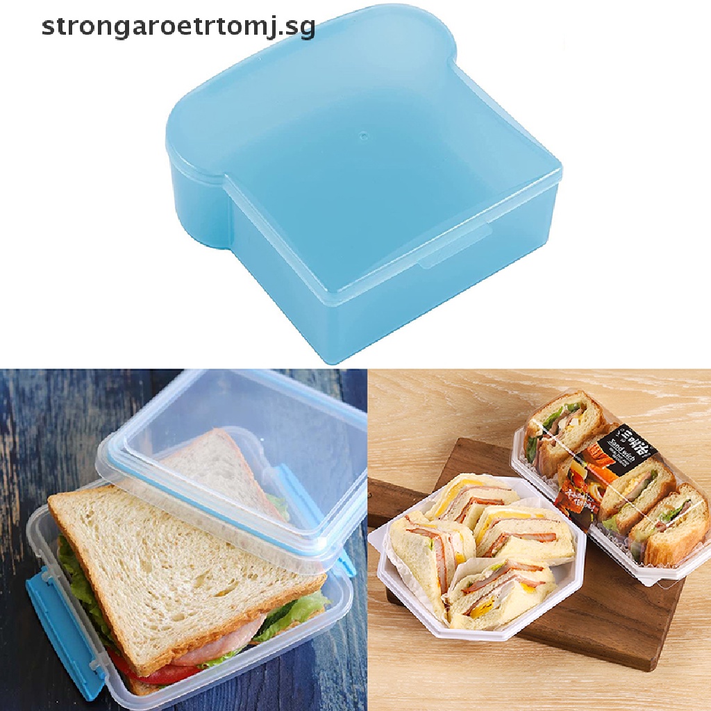 Strongaroetrtomj Plastic Sandwich Container with Lid Reusable Food
