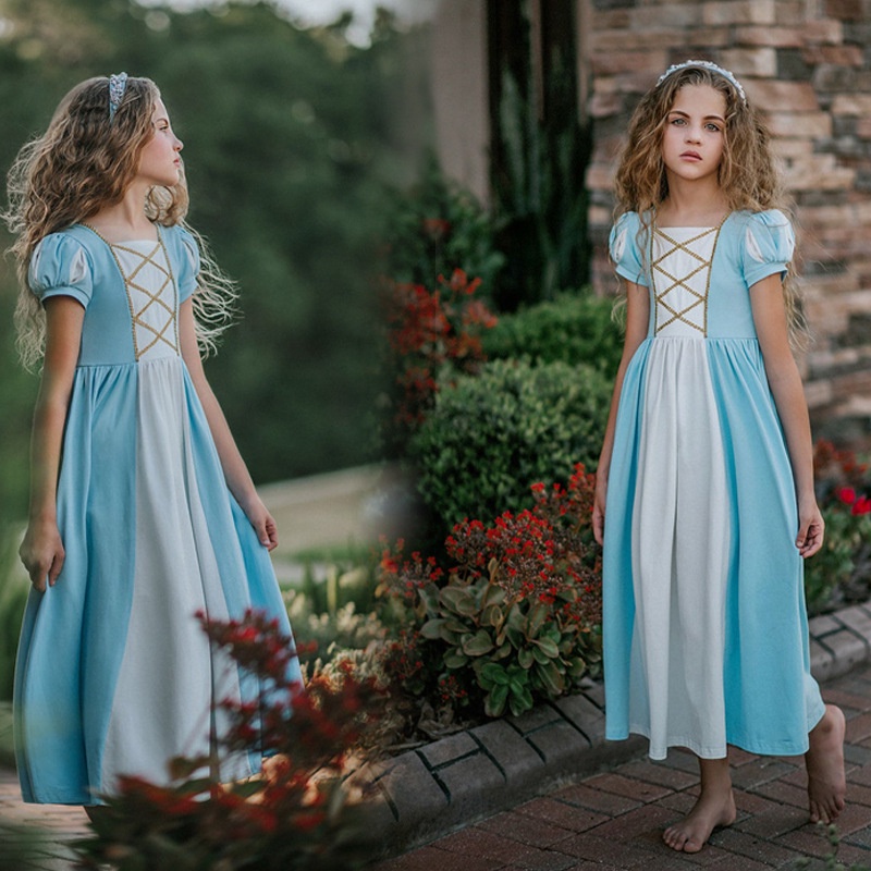 Princess Girl Clothes Dresses Knitted Dress Belle Princess Cinderella ...