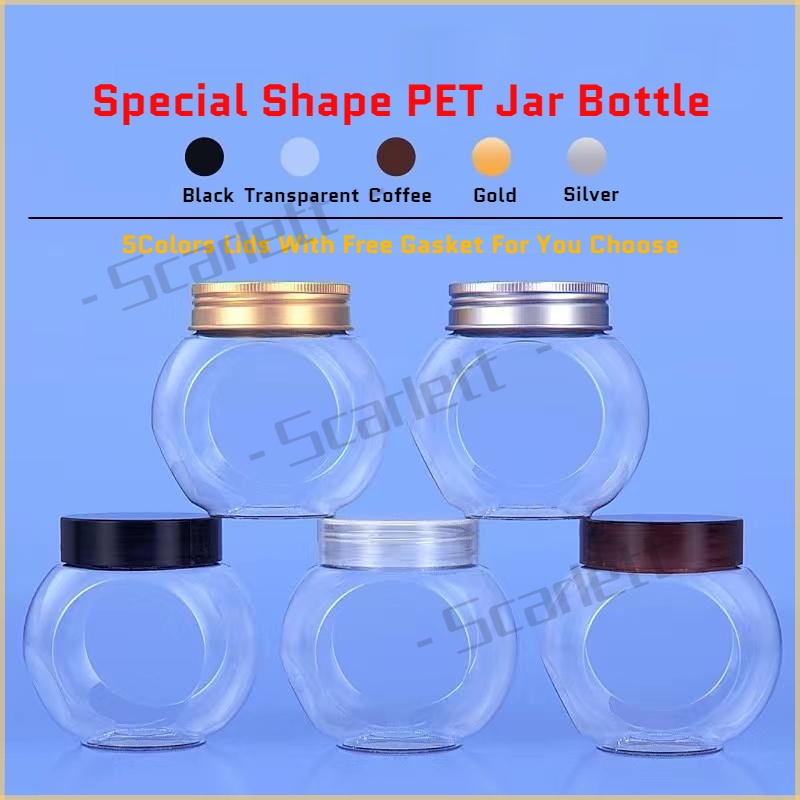 [10pcs/pack] Special Shape PET Jars With Lid / PET Plastic Waterproof