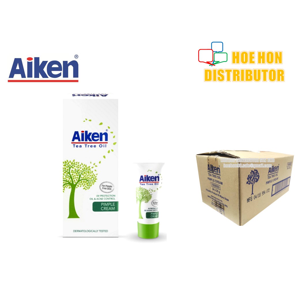 Aiken Tea Tree Oil Pimple Cream 20ml / 20g / Krim Jerawat (Oil & Acne Control) Shopee Singapore