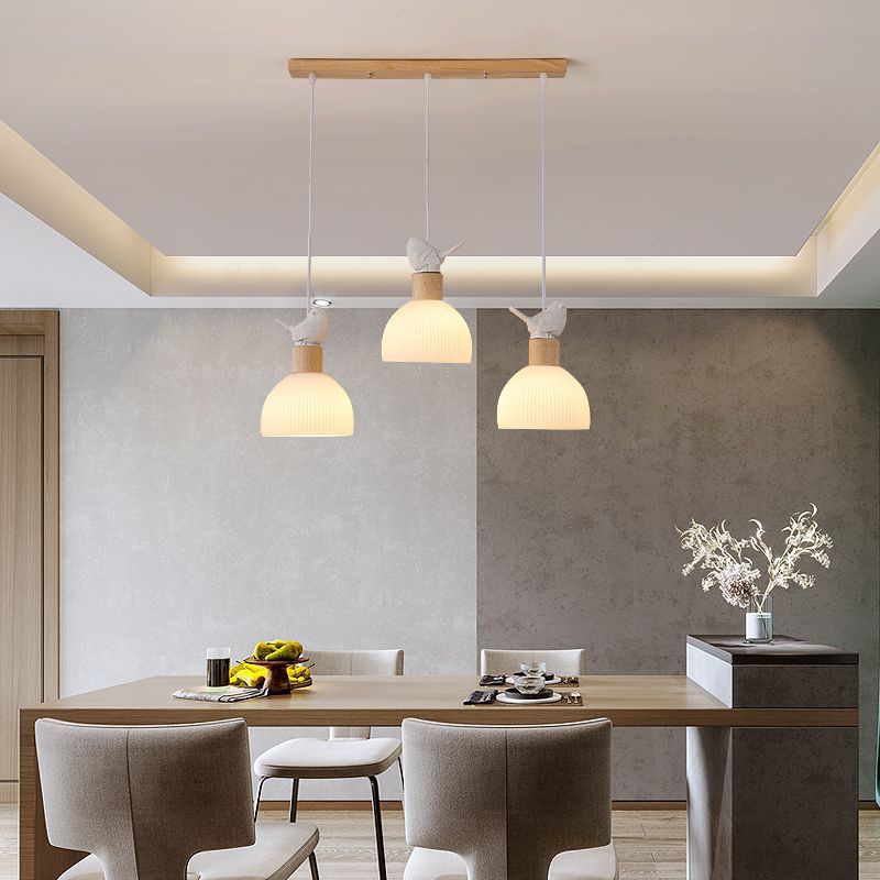 IKEE Japanese Solid Wood Pendant Lamp Tea Room Hanging Light Ceiling ...
