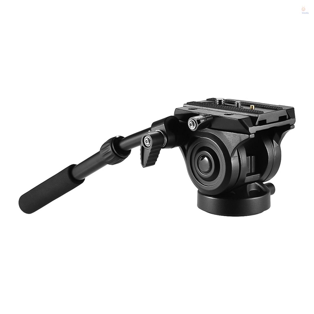 Camera Camcorder Tripod Head Fluid Drag Pan/Tilt Head with Quick