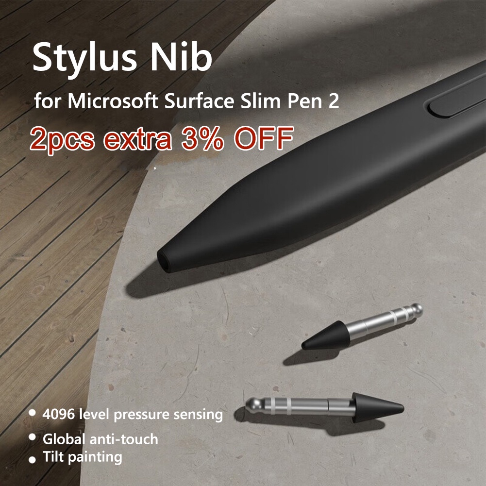 2pcs Surface Pen Tips Stylus Pen Tip Replacement Kit For Microsoft Surface Slim Pen 2 Magnetic