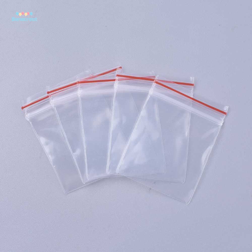 500pc Plastic Zip Lock Bags Resealable Packaging Bags Top Seal Self