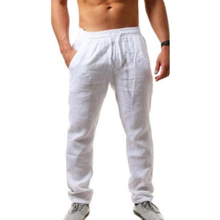 men's cotton linen harem pants drawstring