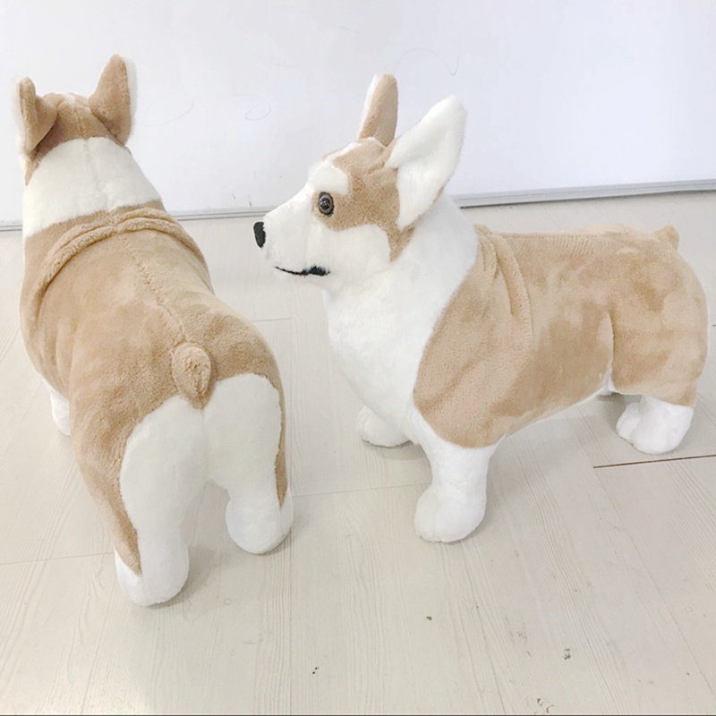 Hot Cuddly Plush Realistic Corgi Dog Toy for Children Big Simulated Quality Animals Dog Doll 50cm 20inch Xmas Gift Shopee Singapore