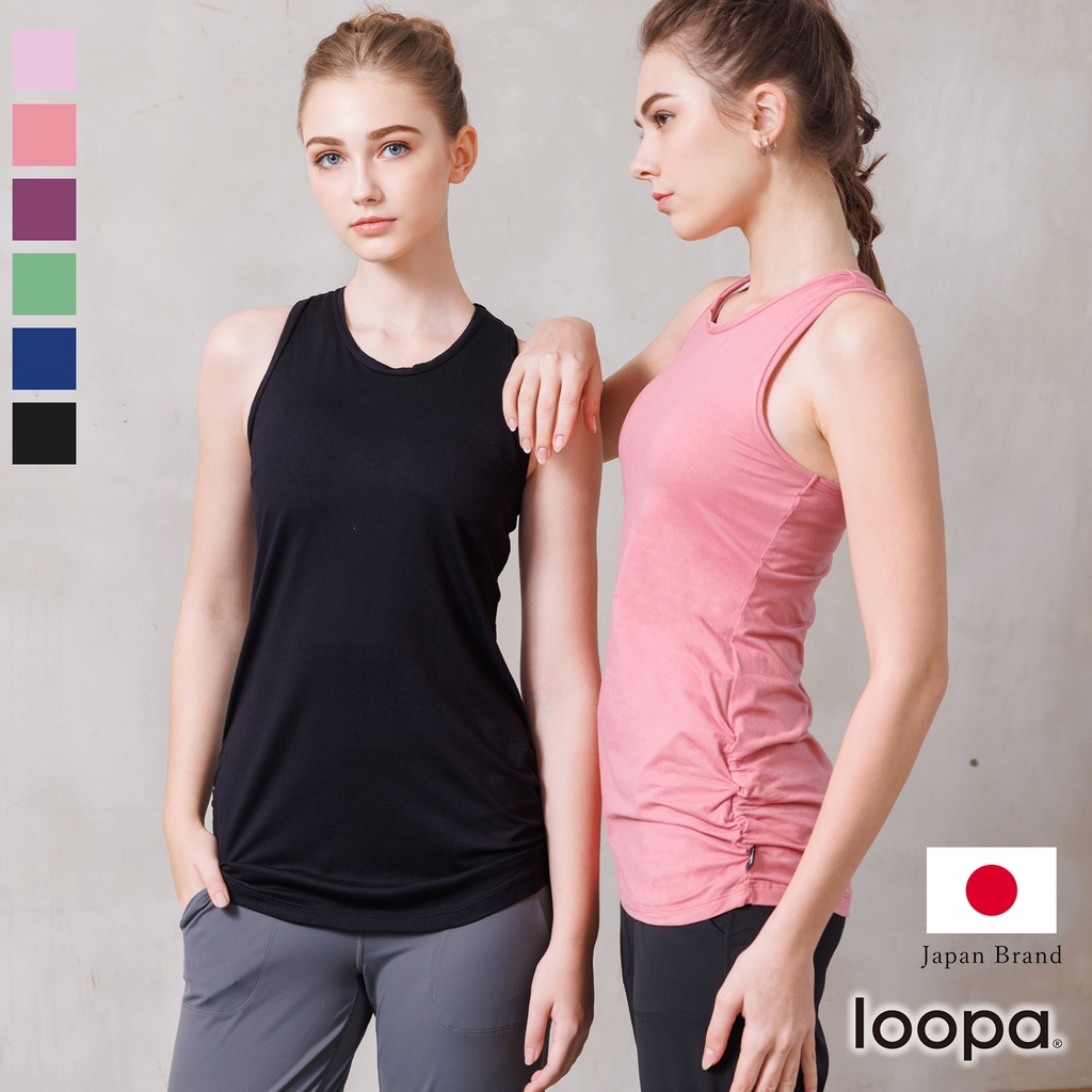 Loopa Y-Back Tank Top (Solid Color) M/L – Women's Hot Yoga Pilates Running  Gym Top