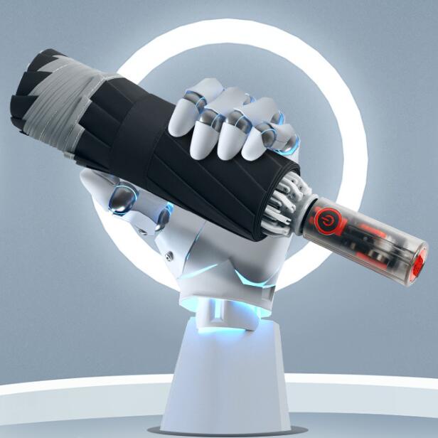 Technological Transparent Mechanical Umbrella Handle10 Ribs Reverse