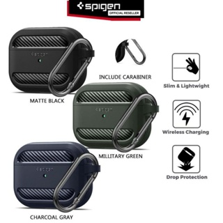 Spigen Rugged Armor AirPods 3 Case with Carabiner - Matte Black