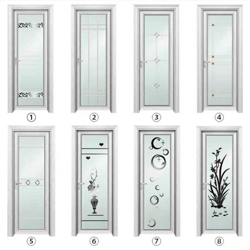 Bathroom Door Titanium and Magnesium Aluminum Alloy Double Tempered