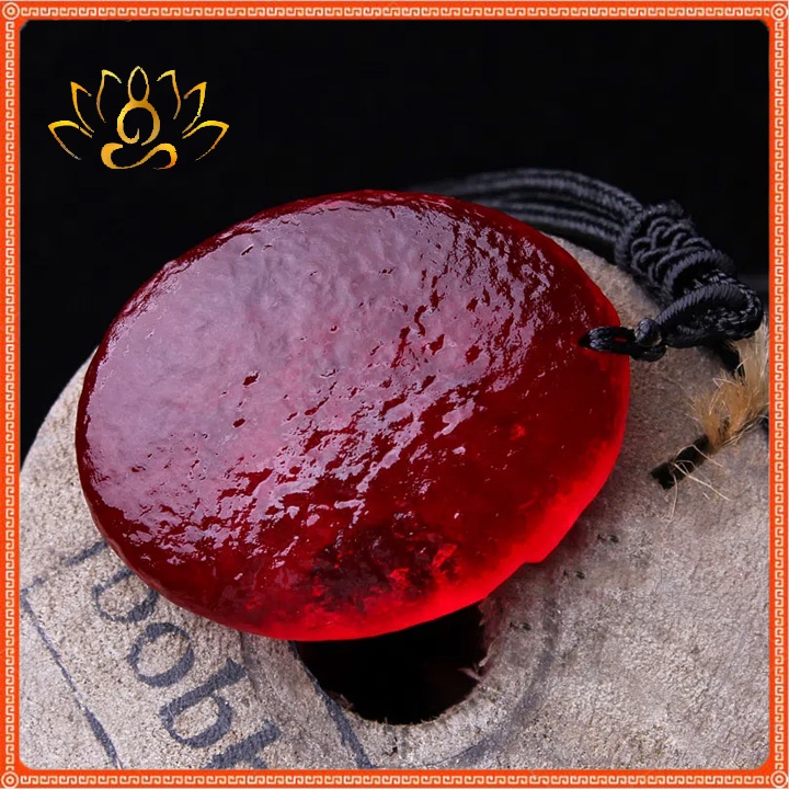 Red on sale stone pendant