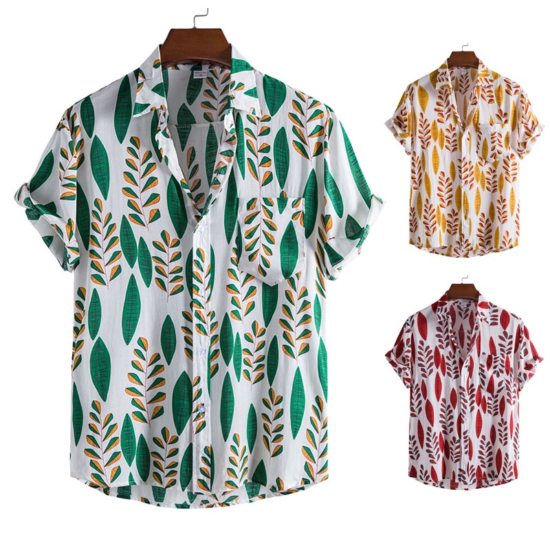 tropical collared shirts