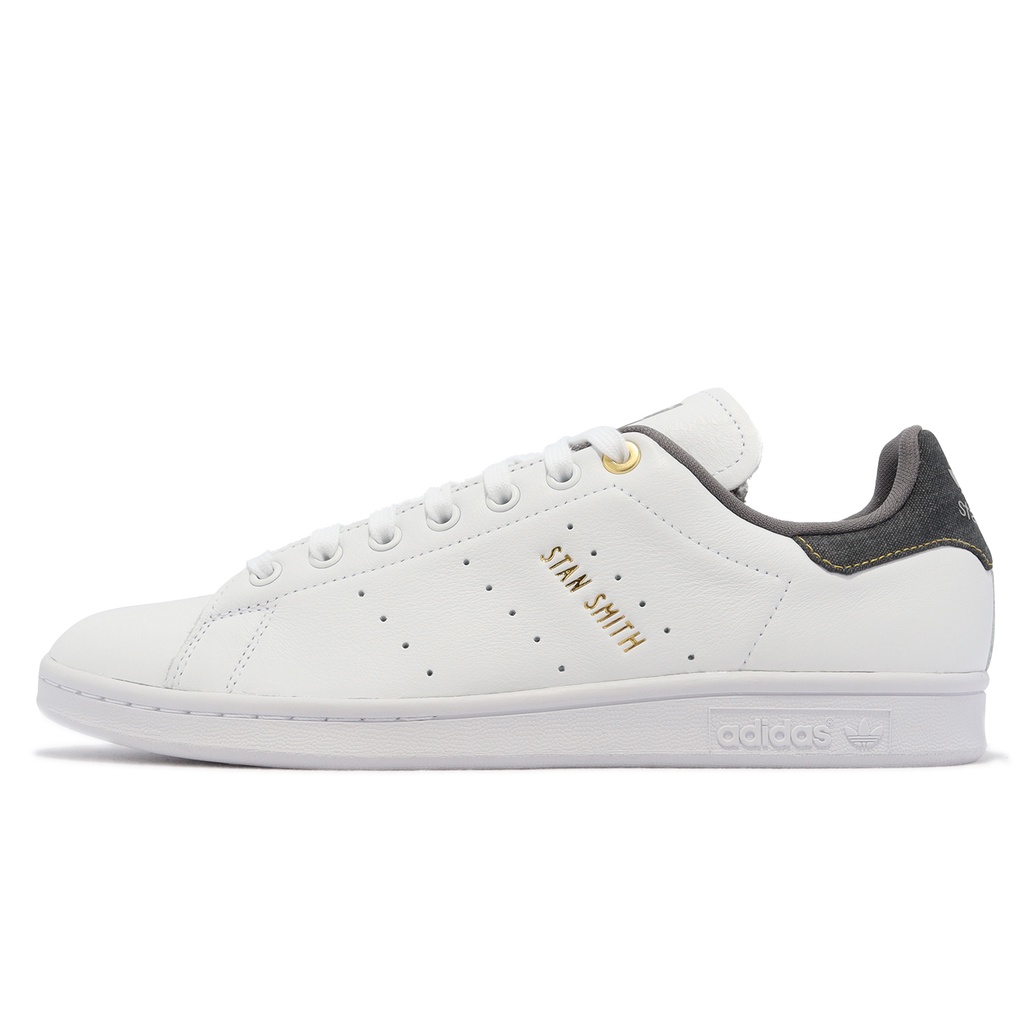 adidas Casual Shoes Stan Smith White Gray Men's Denim Leather Sneakers ...