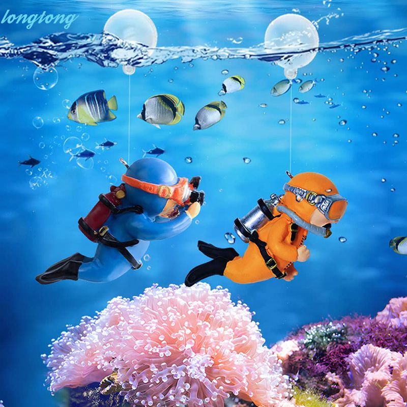 LongTong Mini Submerged Floating Diver Pendant Fish Tank Personality
