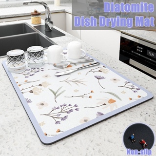 1pc Floral Sink Faucet Absorbent Mat, Drainage Pad, Kitchen, Bathroom Sink  Pad, Countertop Drain Pad, Diatomaceous Washbasin Mud, Cuttable Quick Dryin