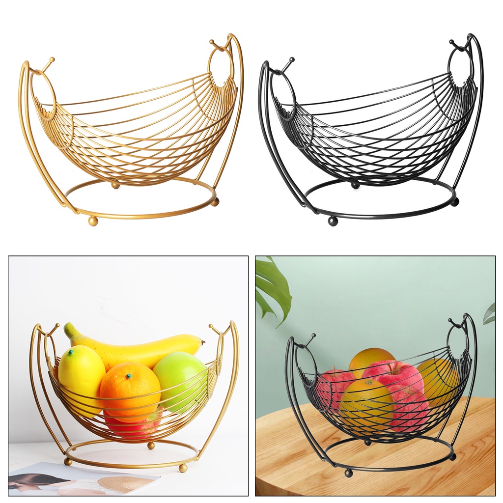 [ Countertop Fruit Storage Basket Bowl Party Snacks Holder Stand