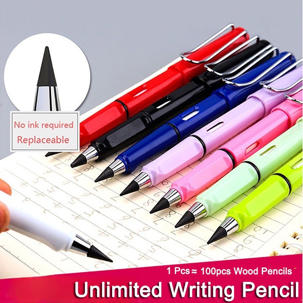 (ATK01) Eternal Pencil Premium Pencil Tanpa Isi Pencil Tanpa Rautan Pencil Ajaib - Gambar 4