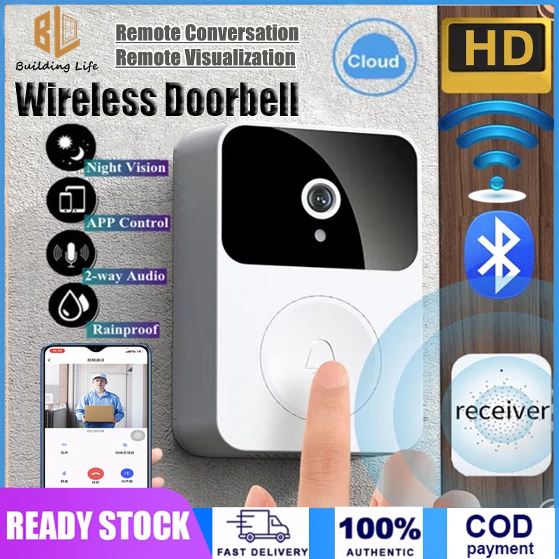 Smart Visual Wireless Doorbell with Camera Remote Home Monitoring Video