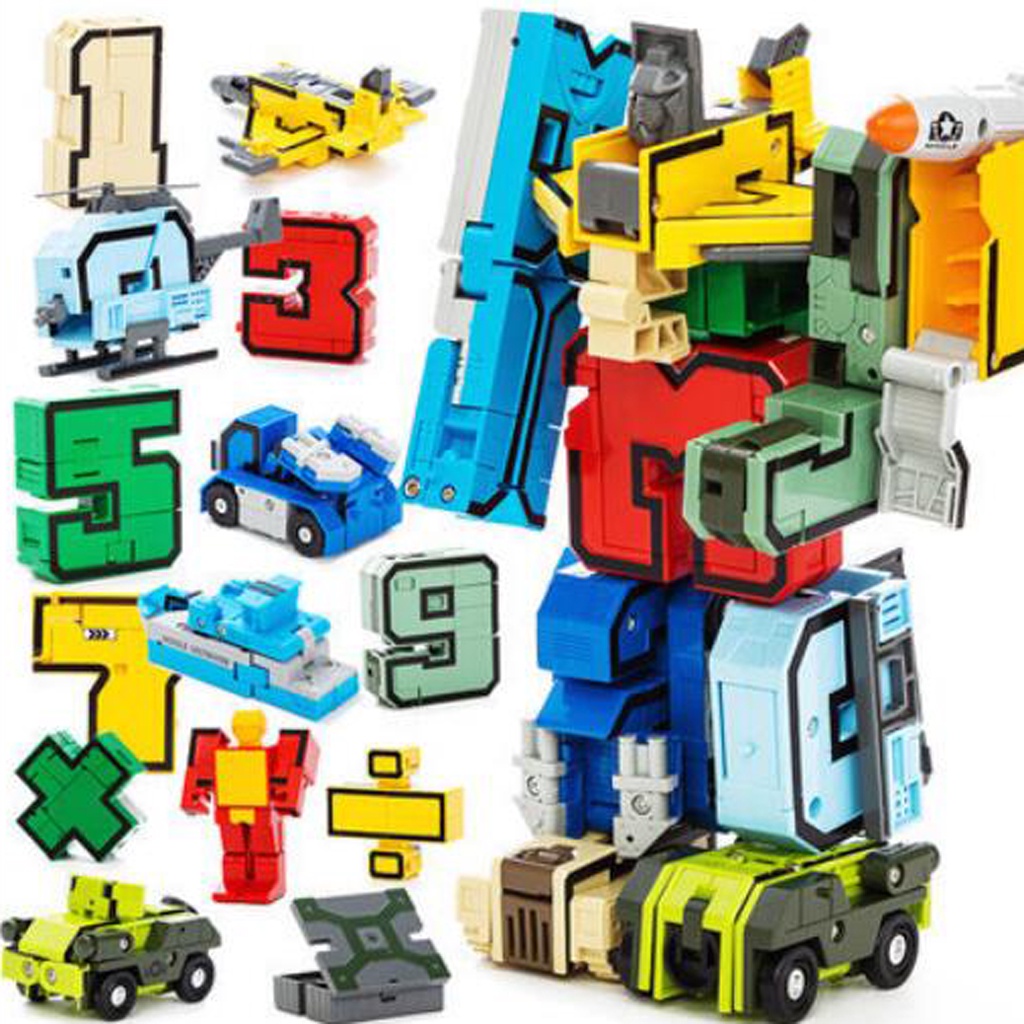 [ Numbers Armour Team Transform Robot Toy for Kid Set of 15Pcs | Shopee ...