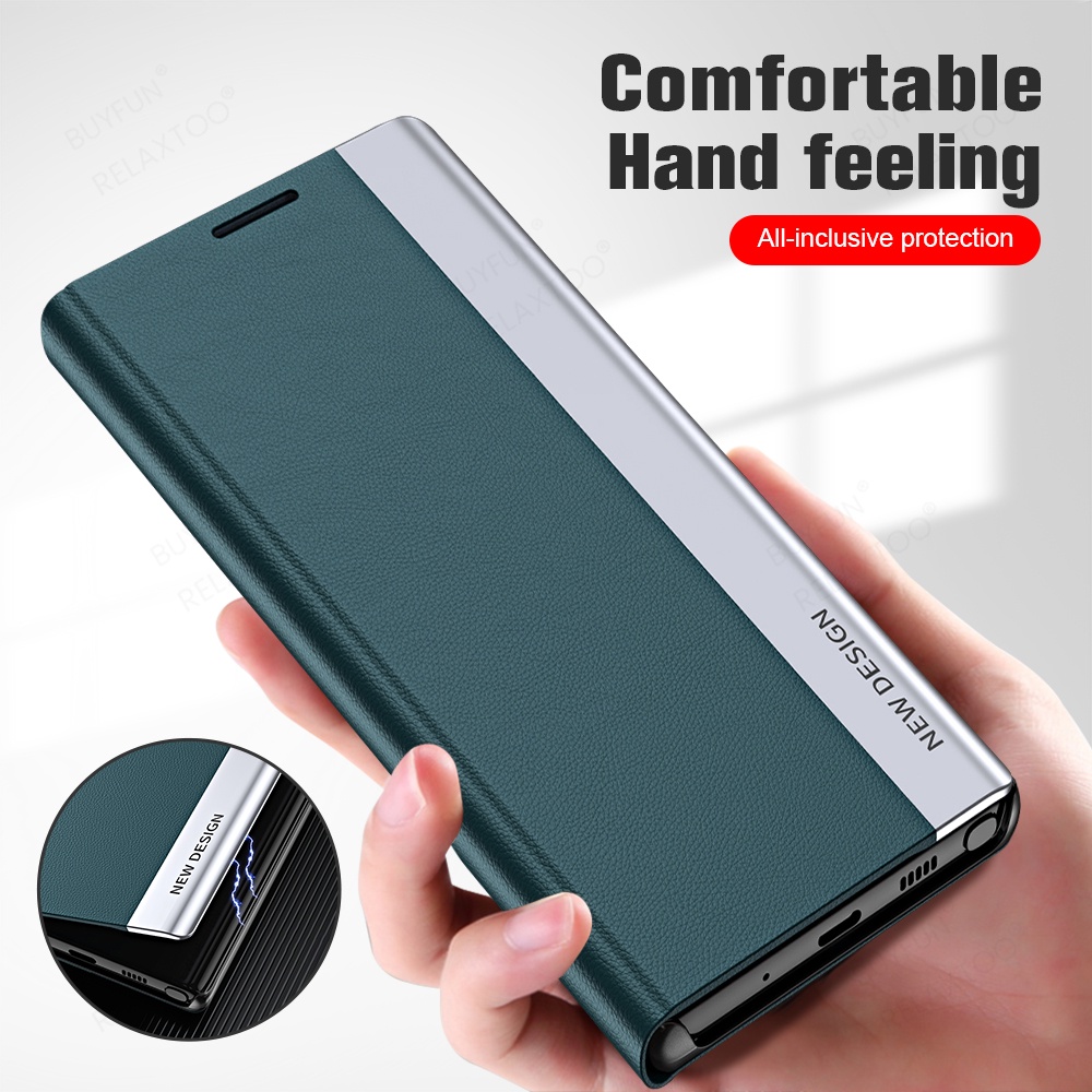 S23Ultra Case Luxury Plating Leather Flip Cover For Samsung Galaxy S23 ...