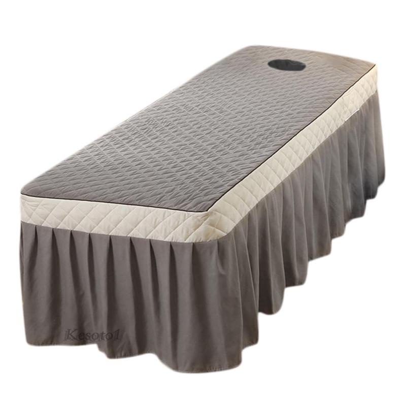 [Kesoto1] SPA Massage Table Skirt Beauty Bed Quilted Sheet with Valance