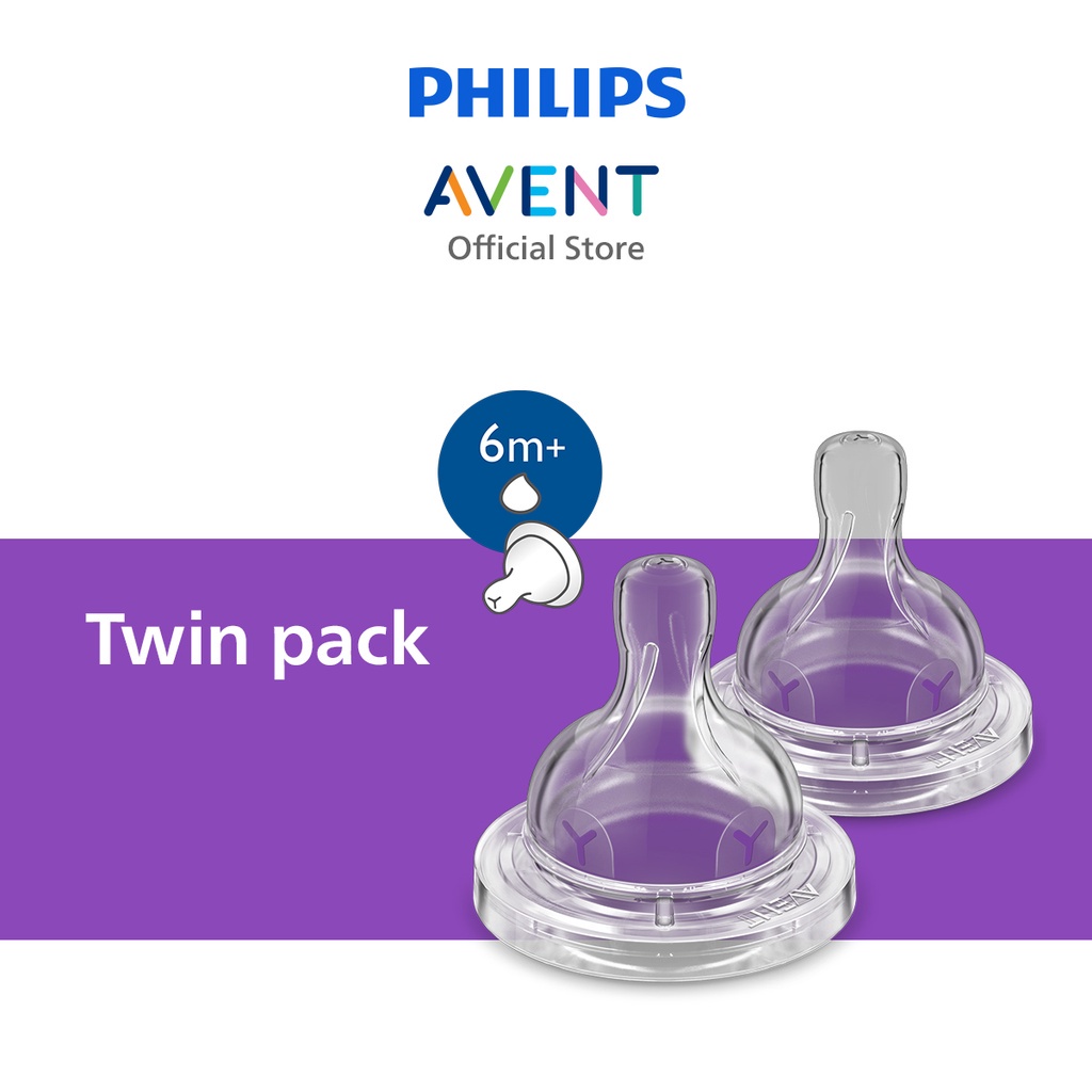 Philips Avent Thick Feed Teat Twin Pack Scf636 27 Shopee Singapore