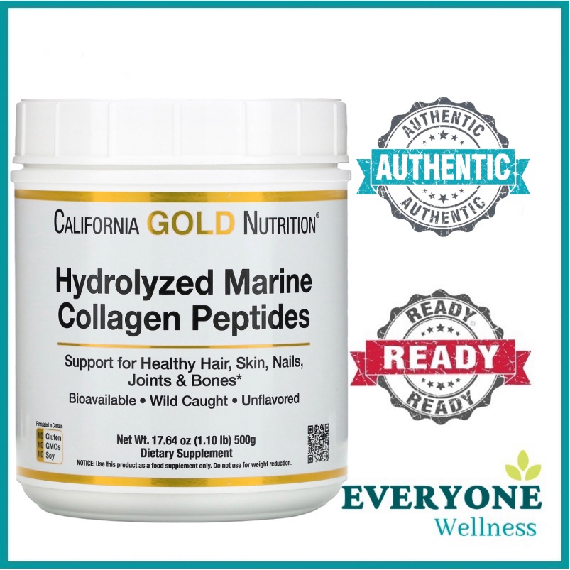 [Local Delivery] California Gold Nutrition, Hydrolyzed Marine Collagen Peptides, Unflavored, 200g / 500g