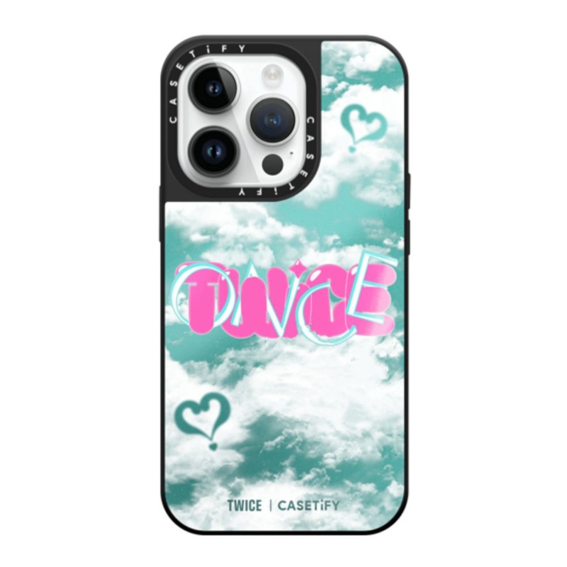 Casetify ONCE & TWICE Hearts Soft Silicone TPU Mirror Case For 
