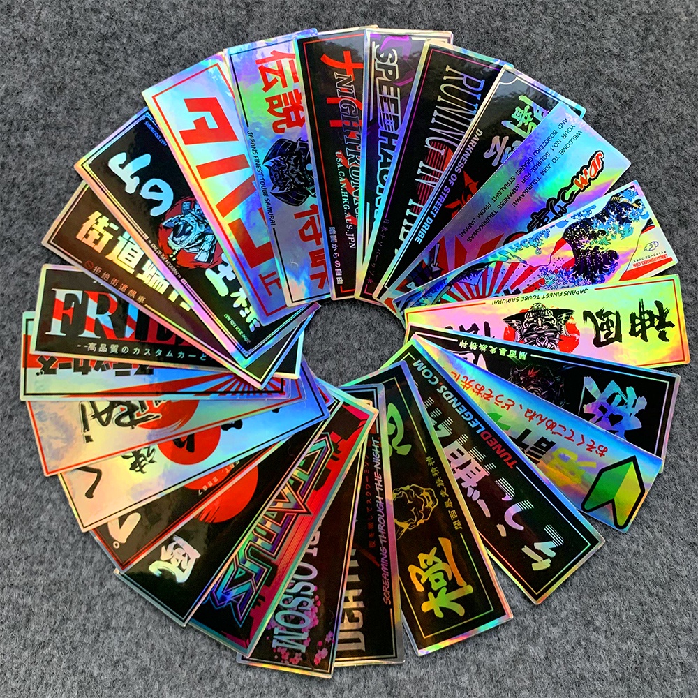 Japanese Modified Stickers JDM Decals Pers Laser Anime Vinyl Motorcycle ...