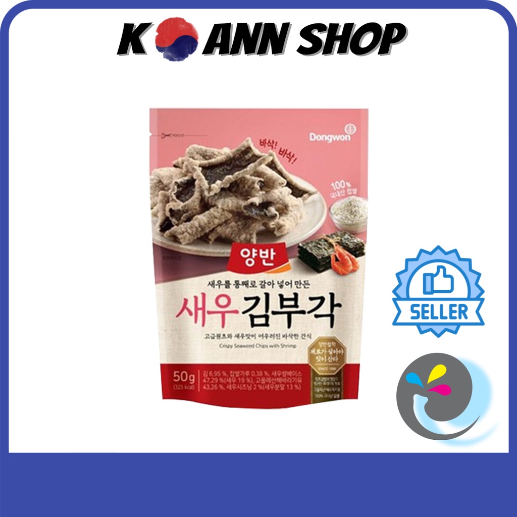 Seaweed Snack (50g) Shrimp Flavor Fried Dried Laver Dongwon Yangban