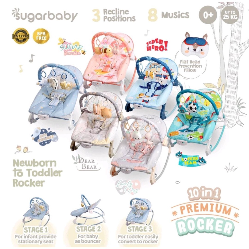 Sugar Baby 10 in 1 New Premium Rocker Fun Nature Series Shopee Singapore